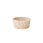 The Abaca Mini Trinket Basket by LIKHA is a handcrafted, small round tray made from sustainable, light-colored abaca straw, elegantly displayed on a plain white background.