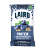 Laird Superfood Blueberry Sunflower Butter Protein Bars feature plant-based, nut-free ingredients and 10g protein per bar. The package displays blueberries, sunflower seeds, green leaves, and promotes real-food protein bars.