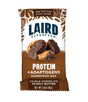 Laird Superfood Double Chocolate Peanut Butter Protein Bars are vegan, plant-based bars with 10g protein and adaptogens. The wrapper shows chocolate and peanut butter pieces—perfect for a tasty chocolate snack.
