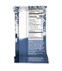 A nutrition label on the back of a blue and white Laird Superfood Blueberry Sunflower Butter Protein Bar wrapper displays 180 calories per serving, with info on fat, sodium, carbs, fiber, sugars, protein, vitamins, and ingredients.