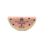 Pacha Soap Co. Watermelon & Mint Bath Bomb, shaped and colored like a watermelon slice with black seeds, features nourishing plant oils and Mexican Lime for a refreshing bath soak. Net Wt 5 oz / 142 g.