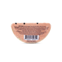 The Watermelon & Mint Bath Bomb by Pacha Soap Co. features a half-circle, watermelon-inspired design with pink and green colors, black dots, and packaging that displays ingredients, directions, and a barcode on the back.