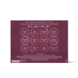 12 Days Of Baths Advent Calendar packaging for twelve moisturizing bath bombs, including Sea Salt & Moss, Pomegranate & Orange Peel, and Vanilla Bean & Clove, with ingredient lists and usage instructions printed on the back.