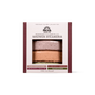 Pacha Soap Co. Shower Steamer Set - Heritage Holiday Collection, featuring four square shower steamers stacked vertically and labeled with Vanilla Bean & Clove, Frankincense & Amberwood, Pomegranate & Orange Peel, and Balsam & Pine scents.