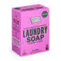 A pink box of Ingredients Matter Laundry Soap Powder 30 Load in lavender + verbena scent. This ultra-concentrated, plastic-free, hypoallergenic detergent carries the Safer Choice label and is suitable for 30 loads.
