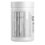 A white Codeage Liposomal Ovarian Inositol+ supplement container with a visible label showing “Supplement Facts,” nutritional info, ingredients—such as myo-inositol and d-chiro-inositol—barcode, and recycling symbols in black text on the side.