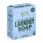 A blue box of Ingredients Matter Laundry Soap Powder 60 Load, a plastic-free detergent in Lotus Leaf + Sea Salt scent, with easy-pour instructions and ingredients listed on the side.