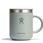 A light green Hydro Flask Stainless Steel Mug (12 oz) features a right-hand handle, stainless steel rim, and splash-resistant lid. The Hydro Flask logo is centered on the front.
