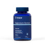 A blue bottle of Trace Minerals Magnesium Glycinate, 120mg, contains 180 capsules that support bones, nerves, digestion, and restful sleep. The label highlights bioavailable magnesium and the bottle features a dark blue cap.