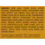 On a golden background, the ingredients label for SheaMoisture’s Conditioner - Deep Moisturizing lists components such as water, oils, glycerin, kelp extract, Raw Shea Butter, lactic acid, and fragrance. The text highlights the use of certified organic and fair trade ingredients in this deep moisturizing conditioner.