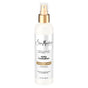 A bottle of SheaMoisture 100% Virgin Coconut Oil Leave in Treatment, 8 fl oz, featuring a spray nozzle, is designed to effortlessly detangle hair and reduce frizz for smoother, healthier-looking results.