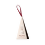 A triangular cream box with a red loop holds the PAUME Mini Hand Care Duo - Ornament, featuring a probiotic hand balm and hydration mask in mini tube and jar for ultimate hand care.