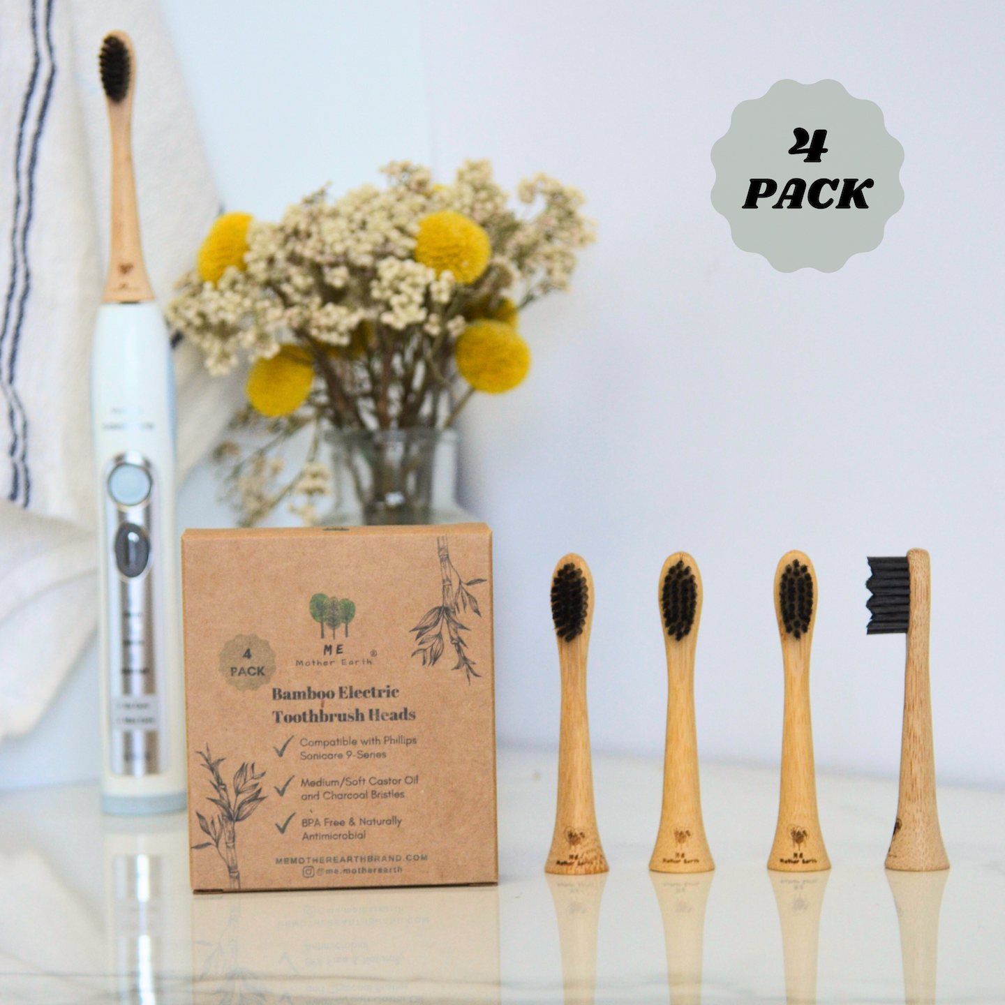 Me Mother Earth Electric Toothbrush Heads - Thumbnail 2