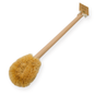 The Me Mother Earth Coconut Toilet Brush features a long wooden handle and a rounded head with natural bristles—ideal for eco-friendly scrubbing or exfoliating, similar to a bath brush.