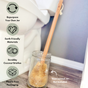 The Me Mother Earth Coconut Toilet Brush features scrubby coconut bristles, a wooden handle, and plastic-free packaging. Repurpose your own jar as a holder and enjoy earth-friendly materials next to your toilet.