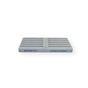 The Me Mother Earth Quick-Dry Diatomite Soap Dish is a rectangular, gray holder with ridges and two labeled sections—SHAMPOO and CONDITIONER—making it ideal for organizing shampoo bars. Displayed on a white background.