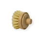 The Me Mother Earth Modular Sisal Multipurpose Brush Refill Head features a round bamboo base, dense plant-fiber bristles, and a ridged attachment knob, shown isolated on a white background.