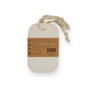 A pack of three off-white, plastic-free rectangular Pop Up Dish Sponges by Me Mother Earth, each with rounded edges and a cotton loop, featuring a brown paper label with text and icons, shown against a white background.
