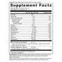 A supplement facts label for Ancient Nutrition Multi Protein Powder Plant Based displays nutrition information, vitamin and mineral content, a plant-based protein blend, digestive enzymes, and a probiotic for a product containing 15 servings per container and 160 calories per serving.