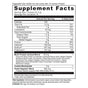 Supplement facts for Ancient Nutrition Multi Protein Powder Animal Based + Creatine: serving size, calories, fat, cholesterol, carbs, fiber, protein, vitamins, minerals, grass-fed whey blend with creatine. Black text on white background. Suggested use & allergen info included.