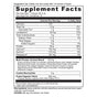 Supplement Facts label for Ancient Nutrition Multi Protein Powder Animal Based + Creatine: per 40.2g scoop—140 calories, 1.5g fat, 3g carbs, 26g protein, vitamins, minerals, and blends. Contains milk, egg & fish ingredients.