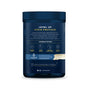 A blue container of Ancient Nutrition’s Multi Protein Powder Animal Based + Creatine supports cognitive function, muscle building, joint health, and immune recovery with added collagen peptides. Torn paper graphic and web/social icons at the bottom.