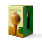 A green and yellow box labeled "Watering Bulb" by Modern Sprout displays a brown, gourd-shaped bulb and highlights its self-watering stakes design, providing up to 7 days of plant watering.