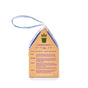 Home Grown Ornaments by Modern Sprout come in a peach-colored box adorned with a hand-drawn potted lavender plant, featuring a blue ribbon handle and grow instructions on the side—this festive kit makes an ideal gift or ornament for any occasion.