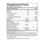 Cymbiotika Magnesium L-Threonate Supplement Facts: lists serving size, calories, fats, carbs, sugars, highly absorbable magnesium for cardiovascular health, proprietary blends, ingredients, and a tree nut (almond, coconut) allergen warning.