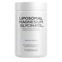 Codeage Magnesium Glycinate features a phospholipid complex with magnesium bisglycinate chelate in a white bottle containing 120 vegetable capsules, promoted as a premium magnesium supplement.