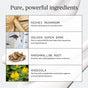 A chart displays four ingredients in Ursa Major’s Making Moves Milky Cleanser: Miehei mushroom, golden aspen bark, marshmallow root, and rhodiola—each shown with images and noted for hydration and exfoliation benefits.
