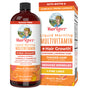 MaryRuth's Liquid Morning Multivitamin + Hair Growth, 30 fl oz, in Peach Mango flavor; sugar free, with biotin and natural flavors to promote thicker hair and better skin health. Includes bottle and box.