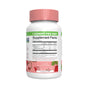 MaryRuths Kids Probiotic Gummies, Strawberry, 60 ct, feature a pink cap and strawberry design. The label highlights 1 GUMMY PER DAY, supports digestive health, includes supplement facts, and is made in Canada.