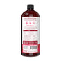 MaryRuths Morning Multivitamin Liquid, Raspberry, 30 oz is shown in a red bottle with a black cap. The back label displays usage instructions, nutrition facts, vegan and gluten-free icons, and company contact info.