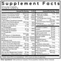The Codeage Methylated Multivitamin+ Capsules supplement facts label shows the amounts and % Daily Values of vitamins, minerals, and other nutrients per 3-capsule serving—including methylfolate, essential minerals, L-Cysteine, CoQ10, lutein, and more. Each container provides 30 servings.