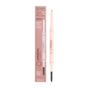 The Mineral Fusion Retractable Brow Pencil in medium brown, displayed with packaging, features a colored tip and spoolie brush for natural-looking brows. Made with mineral pigments.