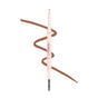 Mineral Fusion Retractable Brow Pencil features a dual-ended design with a brush and precise pencil tip, shown against a wavy brown line to showcase its mineral pigments for naturally defined brows.
