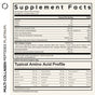 Supplement Facts label for Codeage Multi Collagen Protein Powder Platinum, showing nutrition facts, ingredients, 10,000 mcg biotin, and amino acids per serving. Black and white design with vertical product name on the left. For skin, nail, hair & joint support.