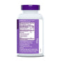 A white bottle with a purple lid and label, displaying supplement facts, ingredients, suggested use, and manufacturer info for Natrol Sleep & Restore Capsule with Melatonin in black and purple text on a white background.