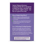 Back of a Natrol Sleep & Restore Powders box with white text on a purple gradient features the product description, benefits of this melatonin-free formula with GABA and magnesium, suggested use instructions, and disclaimer.