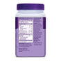 A purple plastic bottle of Natrol Sleep & Restore Gummies Non-Melatonin with a ribbed cap, displaying supplement facts, directions to take 2 gummies daily, ingredients, and warnings about allergens like tree nuts and soy.