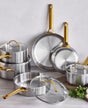 The GreenPan Reserve Stainless Steel Cookware Set features professional-grade, tri-ply stainless steel construction and is PFAS-free for safe, reliable cooking.