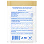 Back label of Native Pet Beef Bone Broth Topper for Dogs showing product facts, ingredients like beef bone broth and collagen, feeding directions, calorie content, barcode, and icons for all ages and dietary restrictions—including picky eaters.