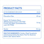 A product facts label for Native Pet Hairball Support Supplement for Cats listing active ingredients, including Miscanthus fiber, a postbiotic blend, and taurine, followed by a list of inactive ingredients.