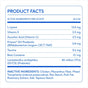Native Pet Immune Supplement for Cats facts label listing active ingredients per scoop, including L-Lysine, Vitamin E, Vitamin C, Priome GH Postbiotic, Taurine, Beta Carotene, and a Lactobacillus acidophilus probiotic base.