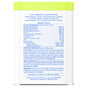 A white Native Pet container with a green lid displays facts in blue text about The Daily Multivitamin for Dogs—highlighting gut and immune health benefits, listing ingredients, cautions, and manufacturer contact details.