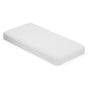 Naturepedic Organic Breathable Muslin Crib Sheets, shown in plain white with rounded corners, displayed against a white background.