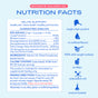 Nutrition facts label for Native Pet Wild-Caught Alaskan Sockeye Salmon Oil featuring serving info, benefits, ingredients, and directions—plus easy-to-read icons highlighting single-origin sourcing, no artificial flavors or fillers, 100% wild-caught Alaskan salmon, antioxidant-rich omega-3 fatty acids, and a science-backed formula. Ideal as a nutritious dog supplement.