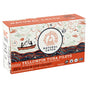 A 4.4 oz (125g) box of Natural Catch Yellowfin Tuna Filets in Extra Virgin Olive Oil, with colorful fish and boat illustrations, highlights high protein, pole & line caught, and Omega-3s on the packaging.