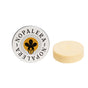 A round tin labeled “NOPALERA” with a stylized face and prickly pear design sits beside a plastic-free, light yellow Moisturizing Botanical Bar embossed with the letter “N.”.